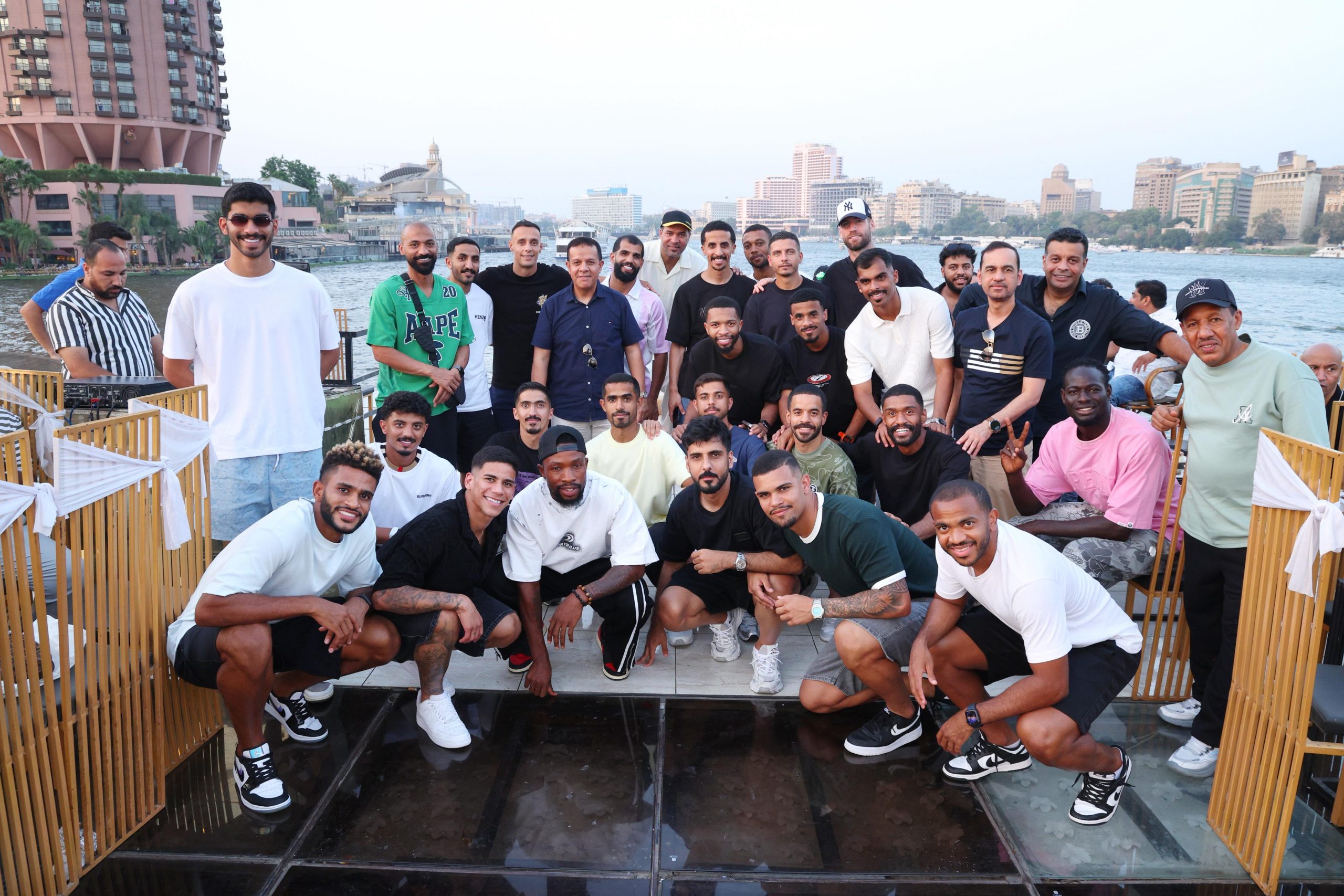 The Chairman of the Board of Directors of Dibba Al-Hisn Football Club hosts a luncheon on the Nile for the first-team players.